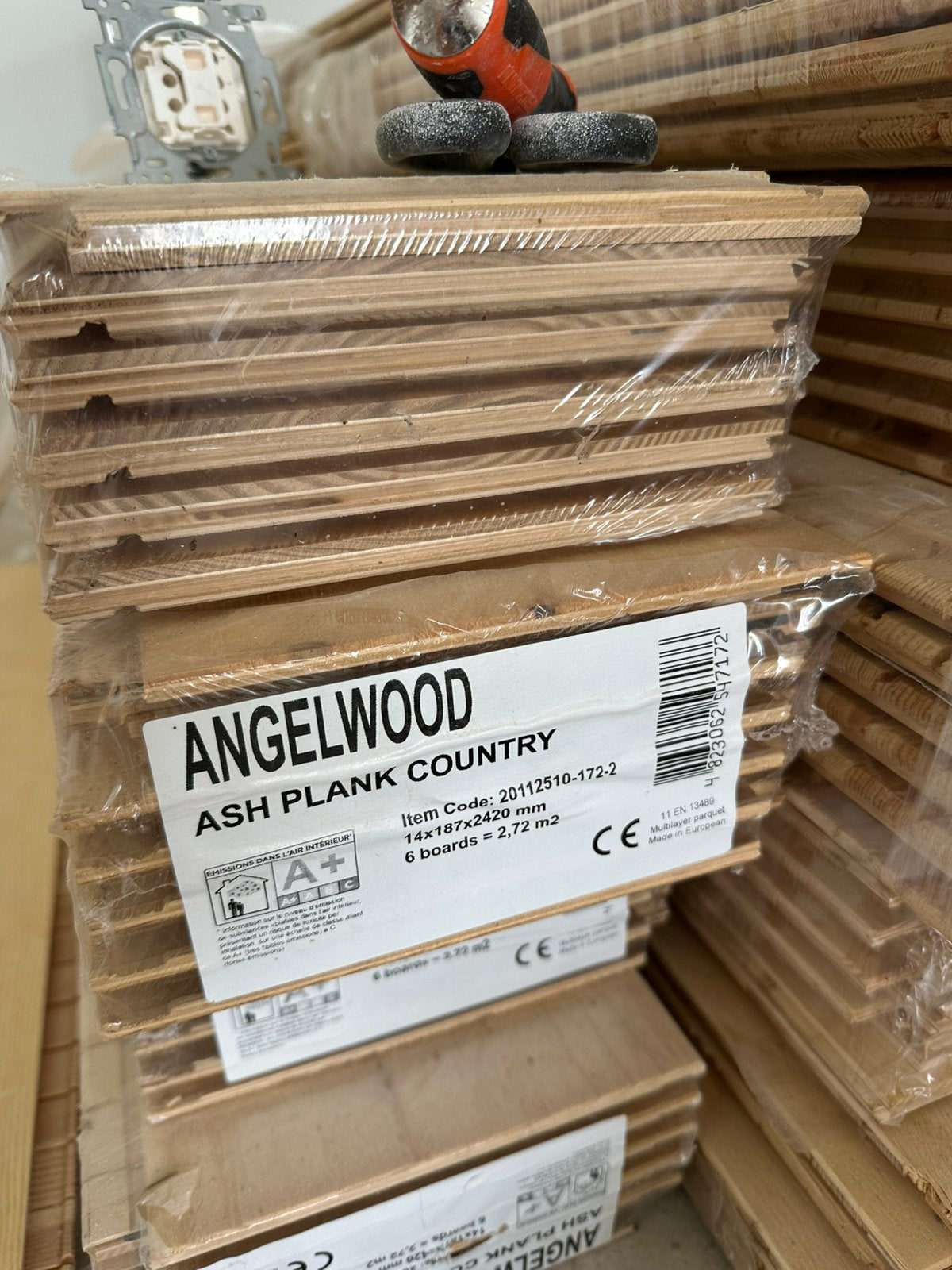 Eiken  multiplank, Nieuw, 10 m² of meer, 10 tot 30 cm, Hout