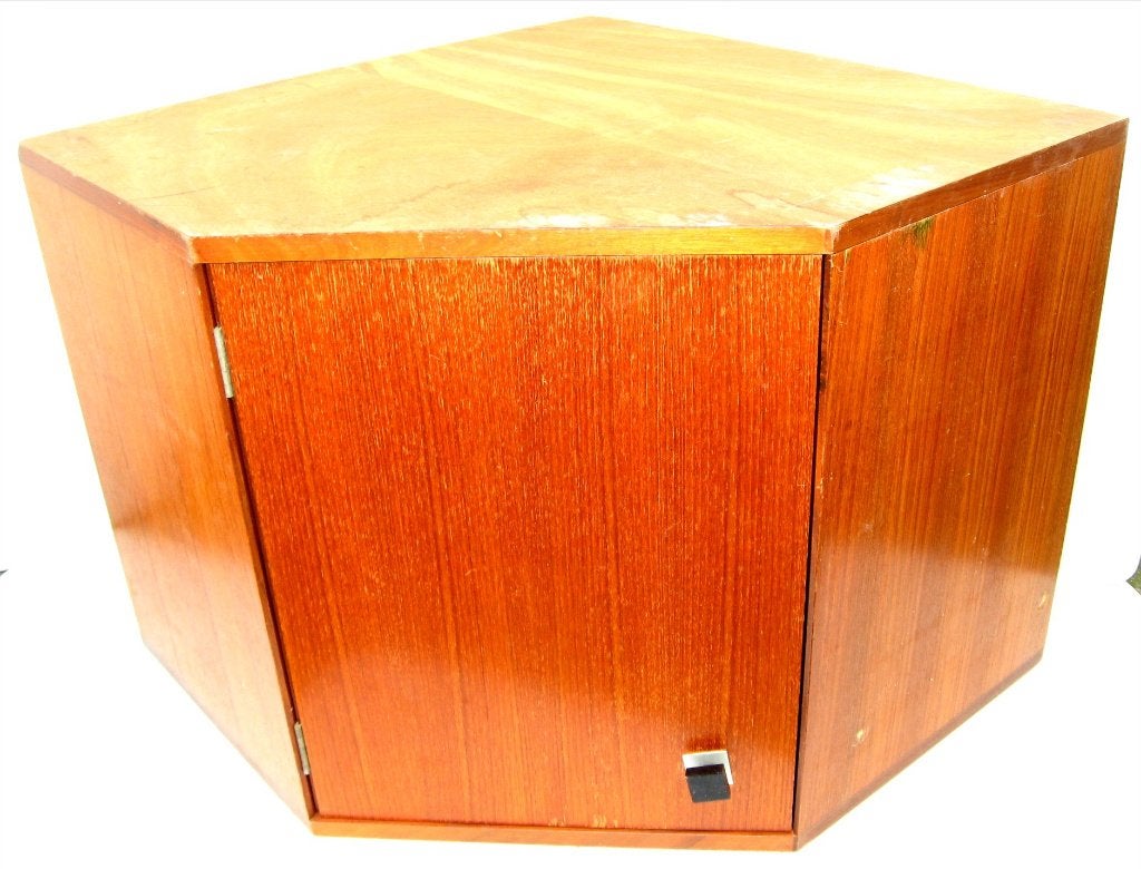 Vintage hoekkast '60, Antiquités & Art, Antiquités | Meubles | Armoires, Enlèvement