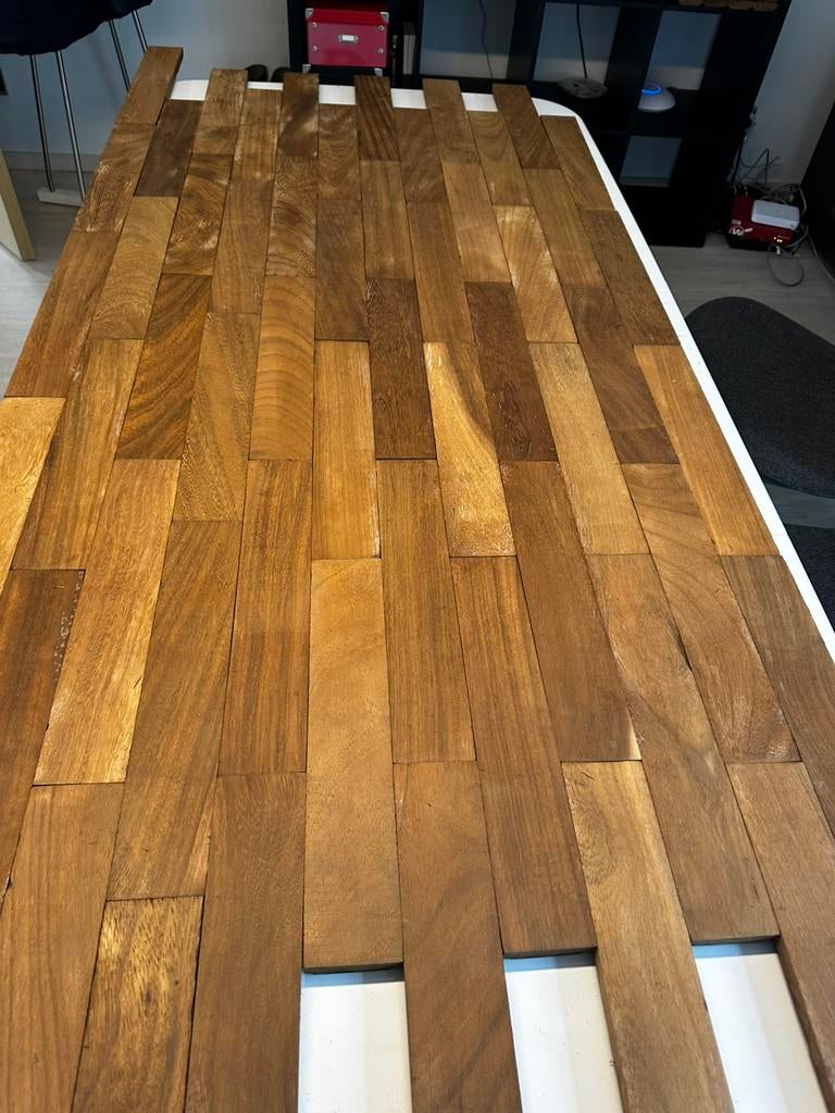Massieve parket 7,5cm x 40cm x 2cm dikte, Ophalen, Zo goed als nieuw