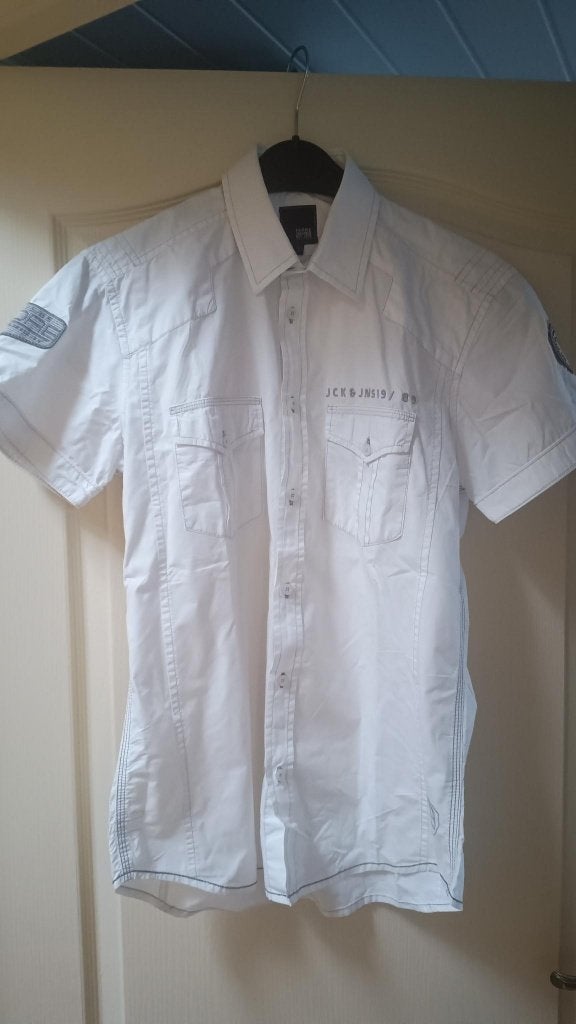 Hemd korte mouw wit, Ophalen, Gedragen, Wit, Jack&Jones