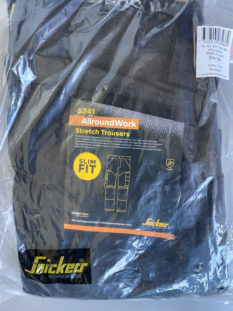 Snickers 6341 werkbroek maat 054 zwart/zwart, Enlèvement, Neuf