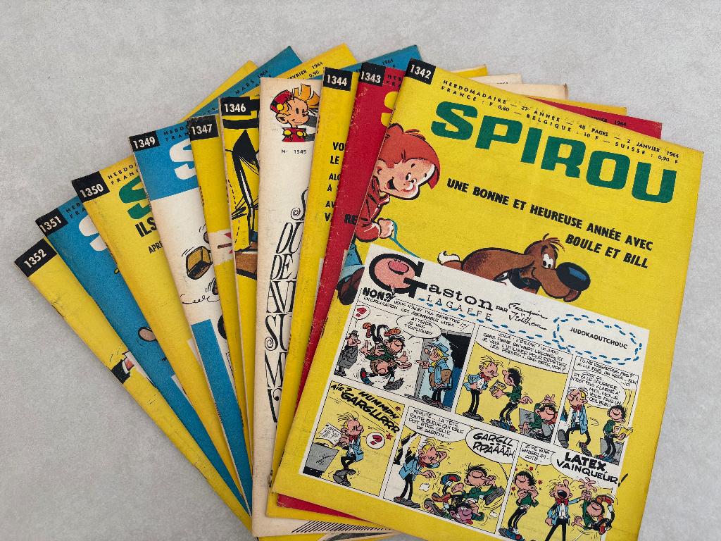 Magazines Spirou année 1964, Livres, BD, Utilisé, Série complète ou Série, Enlèvement ou Envoi