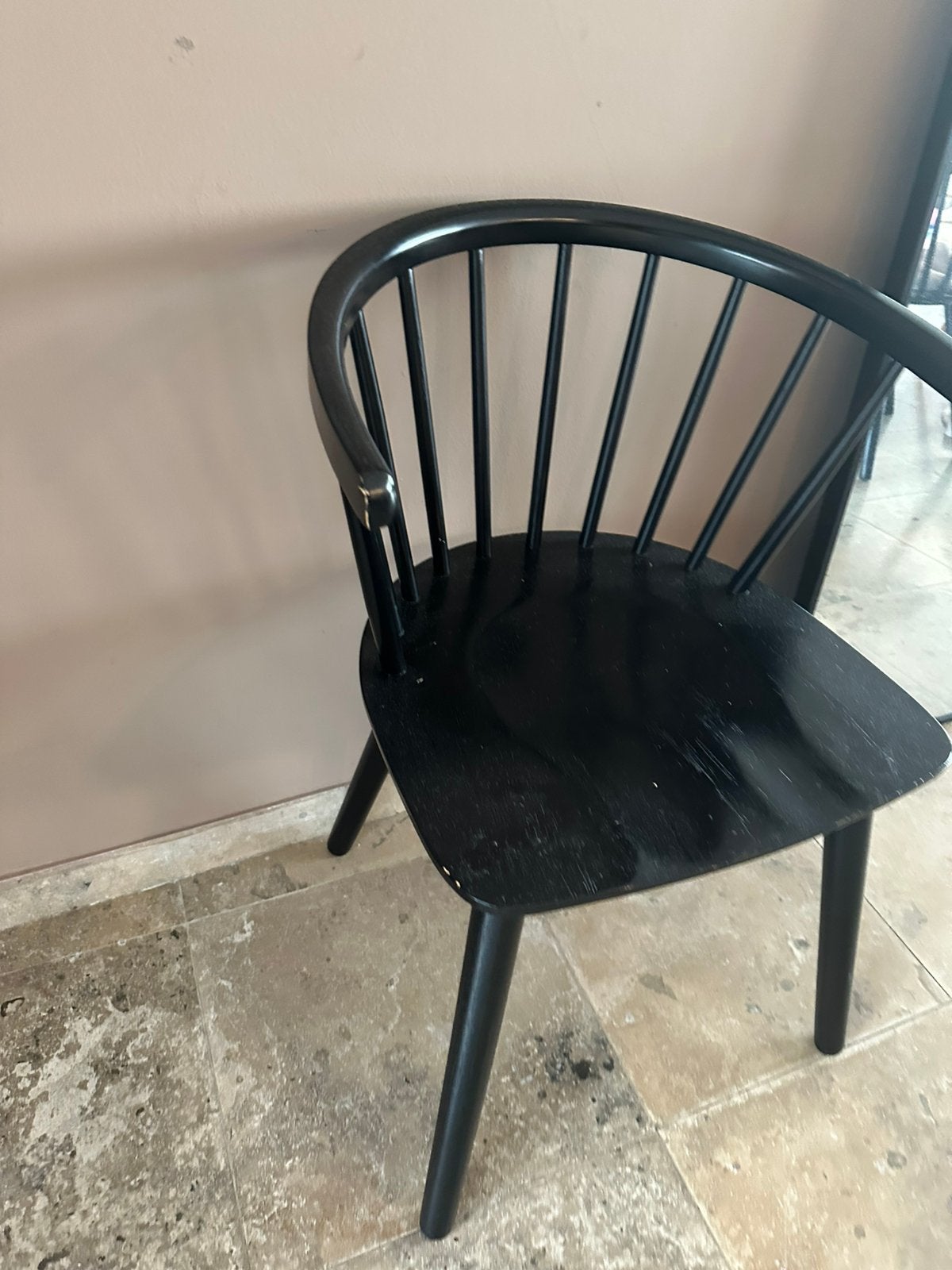 4 zwarte eetkamerstoelen SWEEEK, Huis en Inrichting, Ophalen, Gebruikt, Zwart, Hout