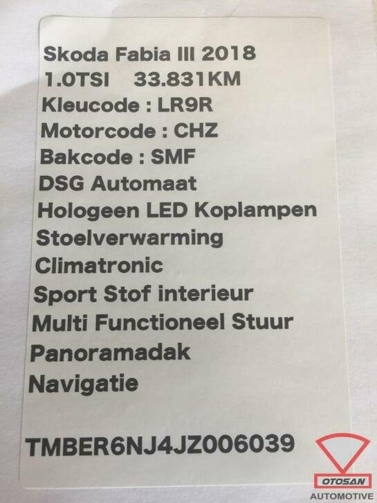 sonde lambda skoda fabia 2018 04e906262dc, Infoline@skoda-auto.cz, Tr. Vaclava Klementa 869
293 01  Mlada Boleslav, CZ, Utilisé