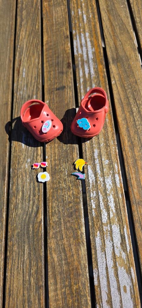 crocs en sokjes babyborn, Garçon ou Fille, Enlèvement ou Envoi, Bottines, Utilisé