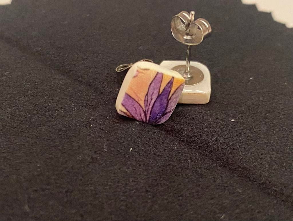 Fantasieoorringen, Handtassen en Accessoires, Oorbellen, Ophalen, Zo goed als nieuw, Oranje