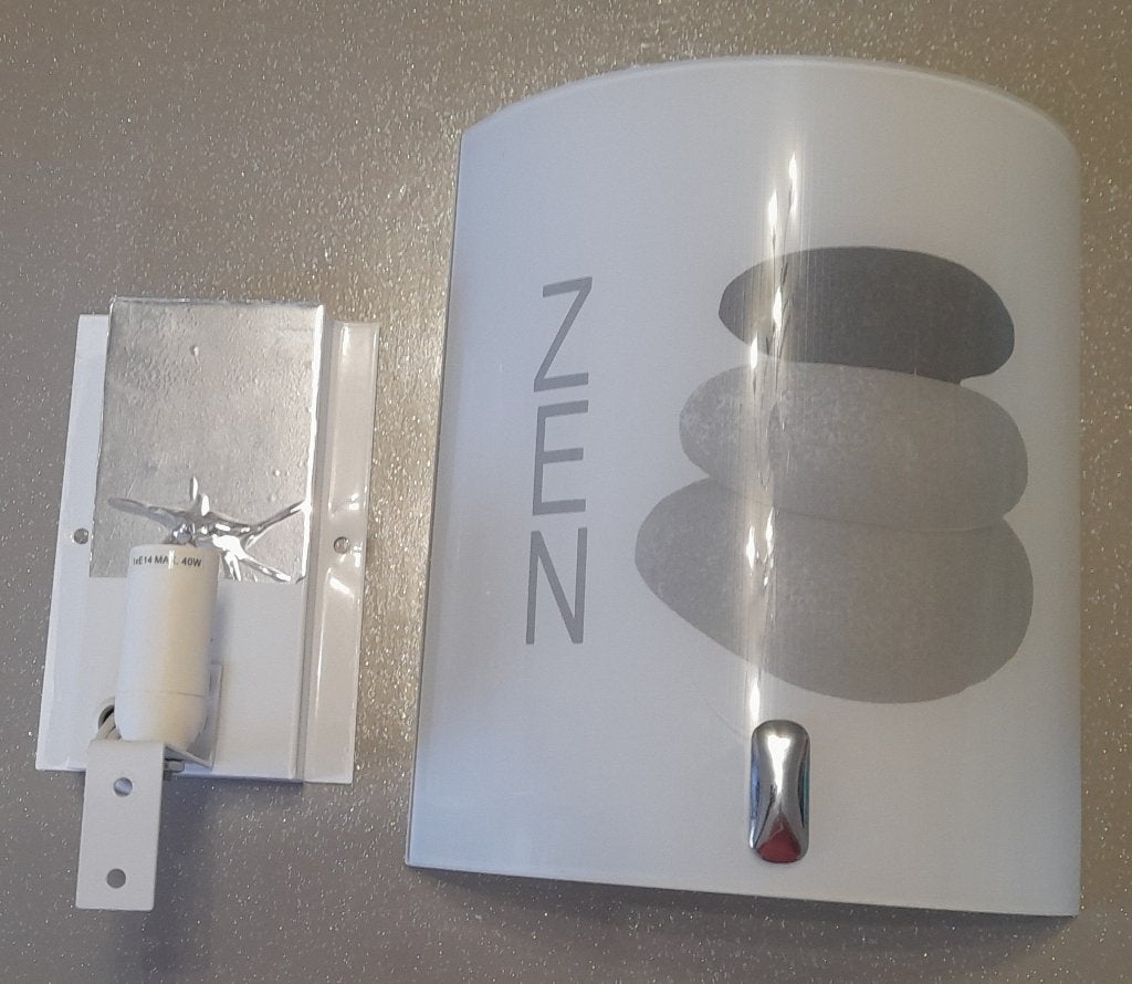 Lampe murale "zen", Enlèvement, Utilisé, Verre