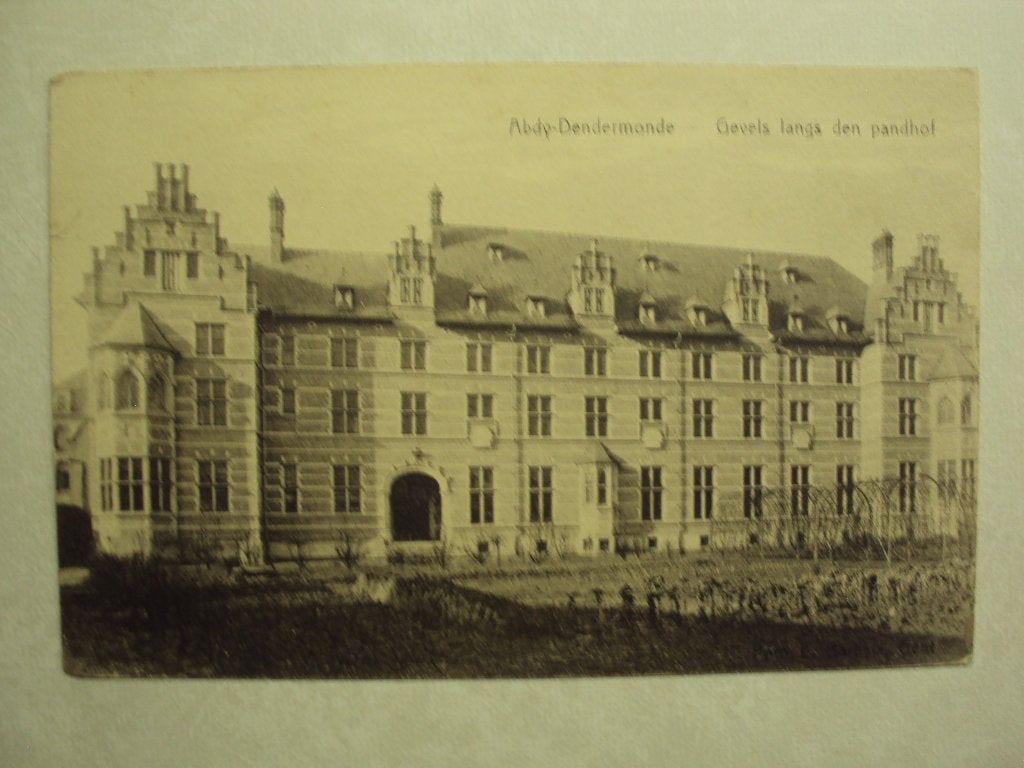 57187 - ABDY DENDERMONDE - GEVELS LANGS DEN PANDHOF -2 FOTO', Verzamelen, Postkaarten | België, Verzenden