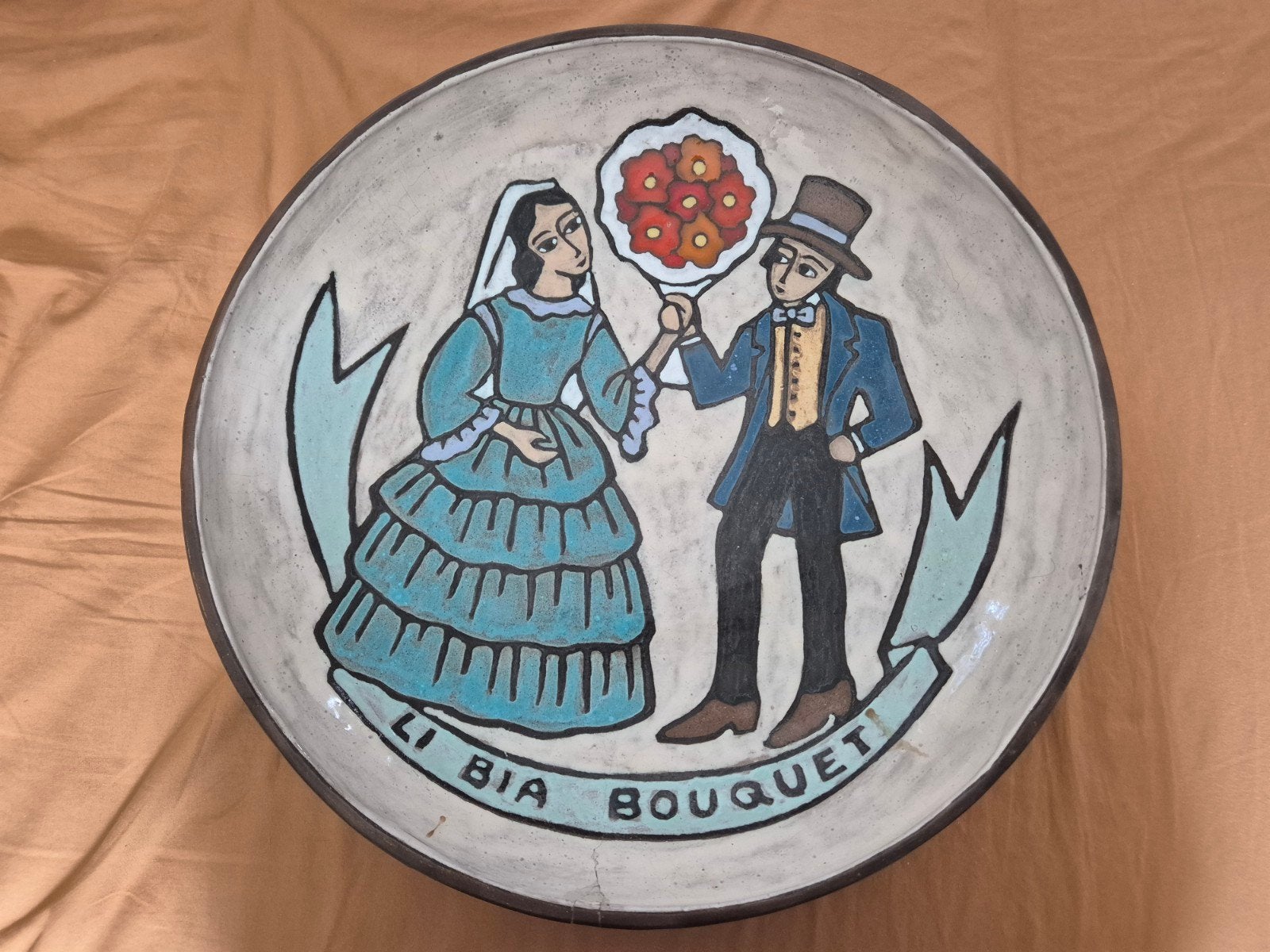 grand plat odette dijeux, Antiquités & Art, Antiquités | Assiettes décoratives & Carrelages, Enlèvement