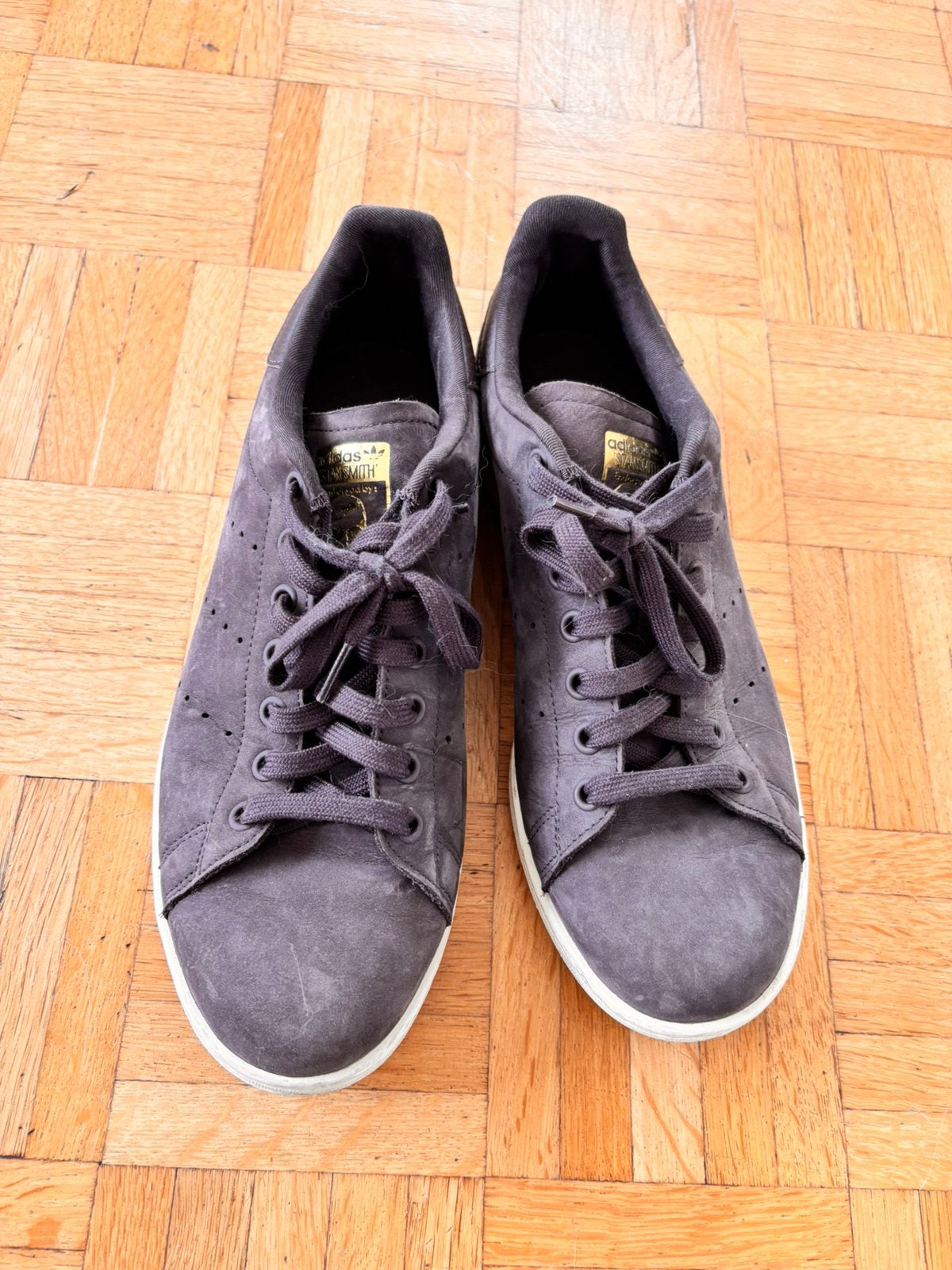 Adidas Stan Smith nubuck aubergine/gris 42.5, Ophalen, Overige kleuren, Zo goed als nieuw, Sneakers