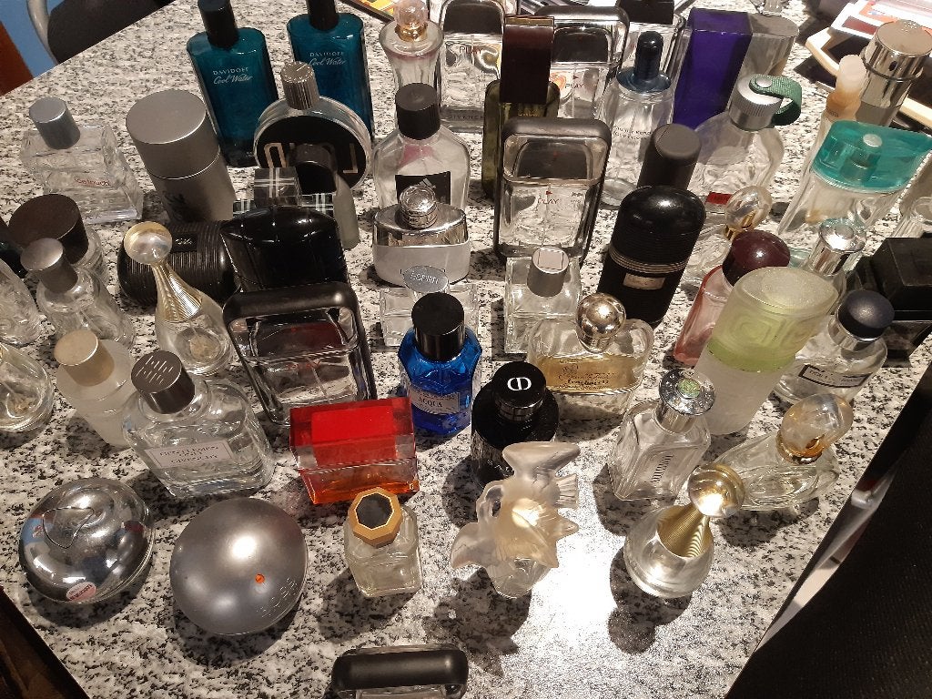 Assortiment parfumflesjes, Ophalen of Verzenden, Gebruikt, Parfumfles