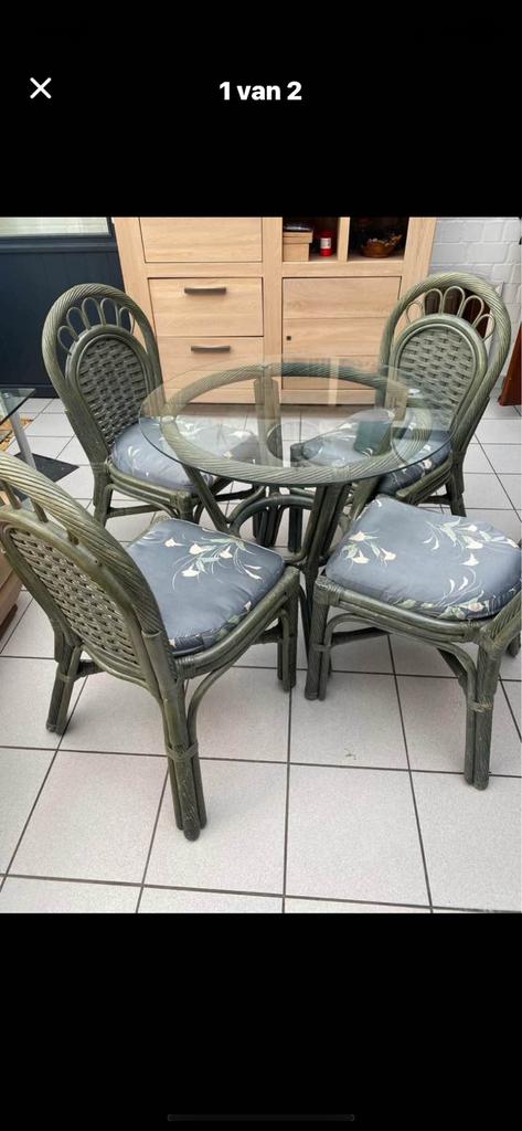 Rotan set, Ophalen, Zo goed als nieuw, Rotan