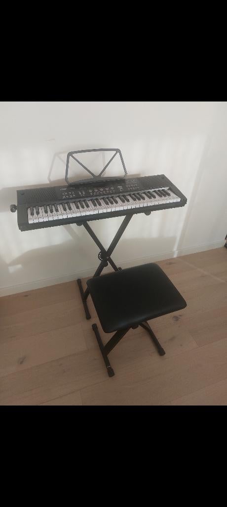 MAX KB15 keyboard set met standaard, bankje en koptelefoon, Overige merken, 61 toetsen, Nieuw, Ophalen of Verzenden