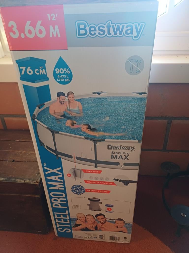 Piscine Bestway de 3 m 66 de diamètre, 200 à 400 cm, 300 cm ou plus, Rond, Enlèvement