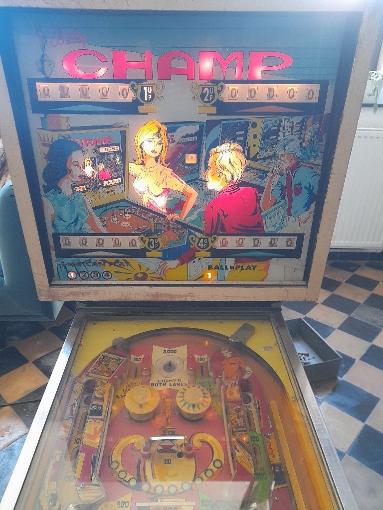 Flipper Bally Champ 1974, Collections, Enlèvement, Utilisé, Flipper (jeu), Bally