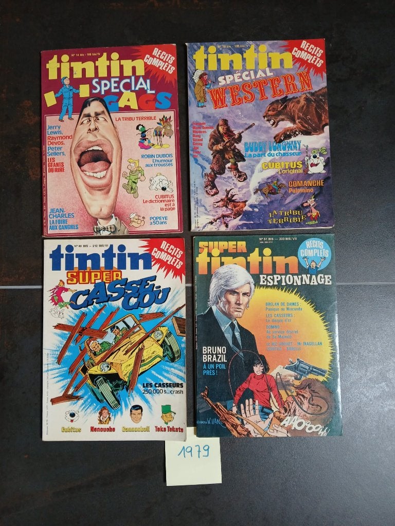 Lot complet Super Tintin – 4 numéros de 1979, Enlèvement ou Envoi, Utilisé