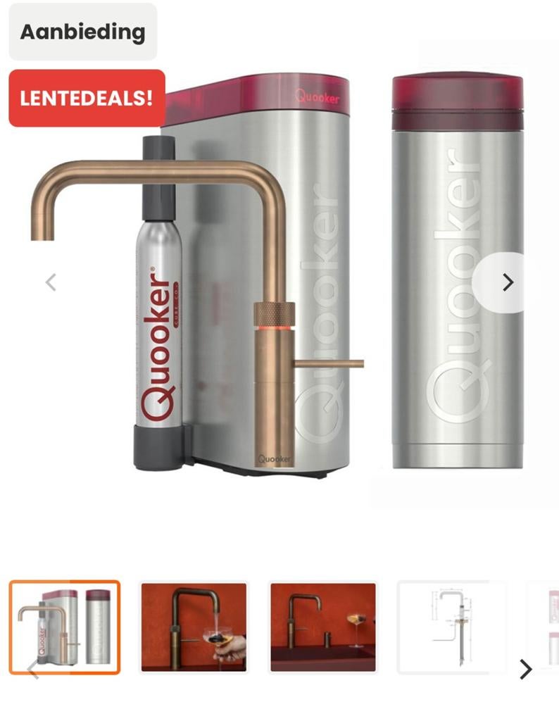 Quooker CUBE MET SGUARE MESSING EN PRO 3, Ophalen, Nieuw