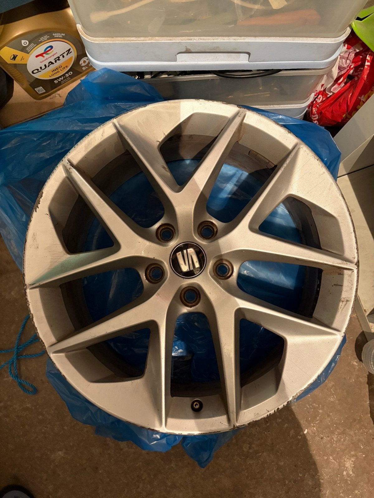 Set van 4 wielen Seat Leon ST FR 2014, Auto-onderdelen, Banden en Velgen, Ophalen, Gebruikt, 18 inch, Velg(en)