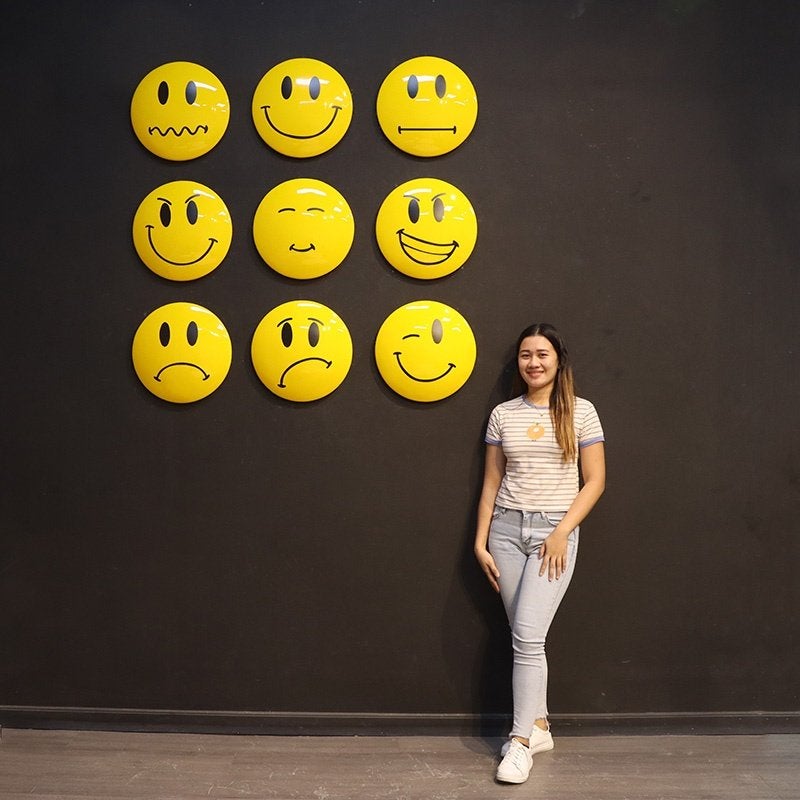 Décoration murale Emoji Faces — Ensemble de 9
