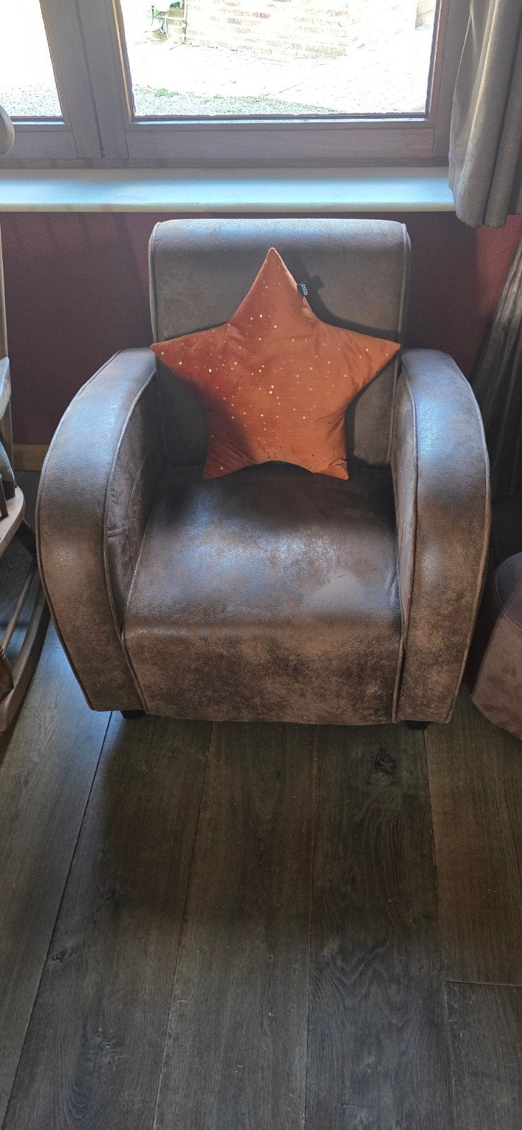 Fauteuil + petit pouf, 75 à 100 cm, Comme neuf, Enlèvement, 50 à 75 cm