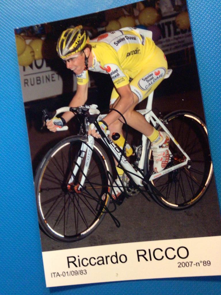 wielerkaart 2007 team saunier duval riccardo ricco signe, Envoi, Comme neuf