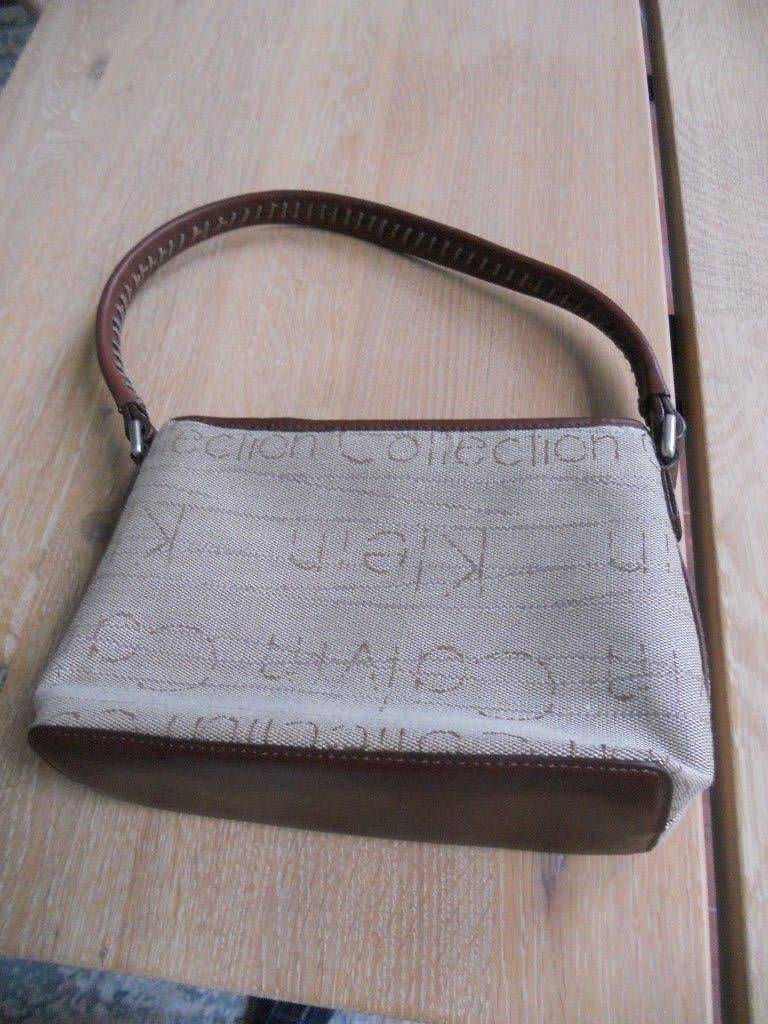 VINTAGE CALVIN KLEIN HANDTAS, Enlèvement ou Envoi, Beige, Sac à main