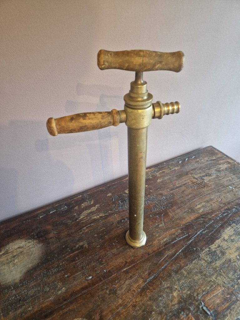 Antieke handwater bilgepomp in prachtige staat messing, Antiek en Kunst, Ophalen of Verzenden