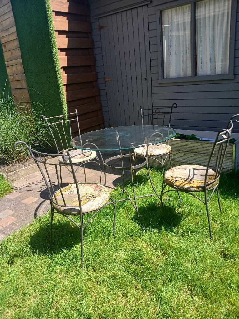 Ijzeren tuinsetje, Tuin en Terras, Ophalen, Gebruikt