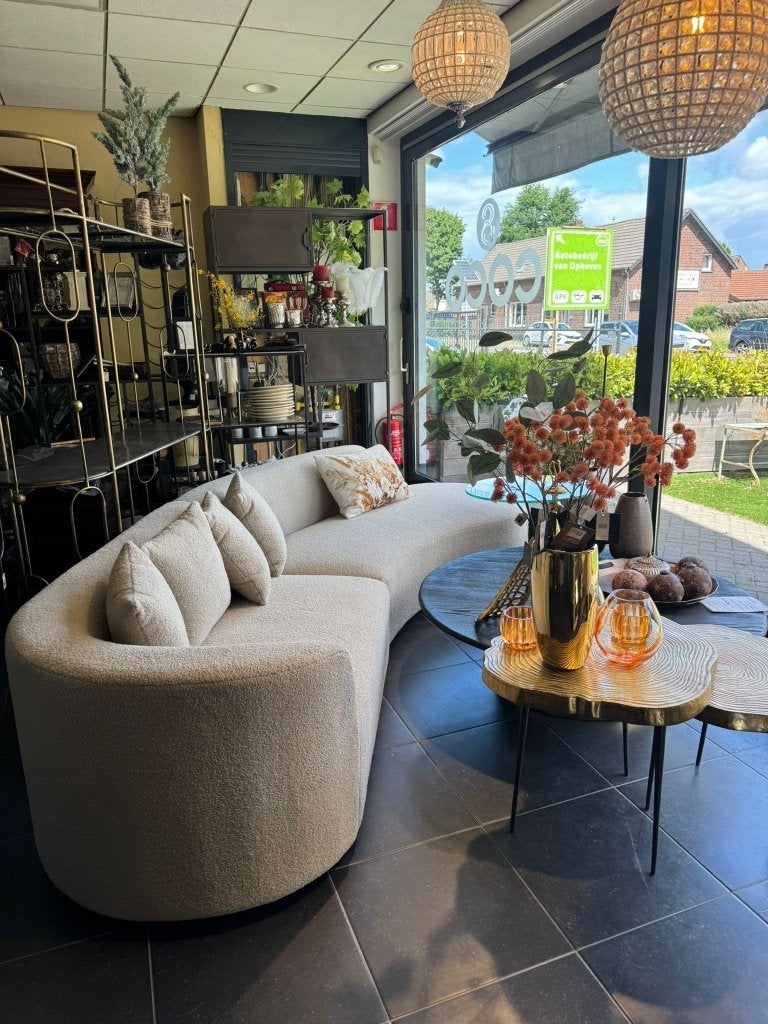NIEUWE LUXE DESIGN BANK Richmond - Furry Sand TOPKWALITEIT, Ophalen, Nieuw, Rechte bank, Stof