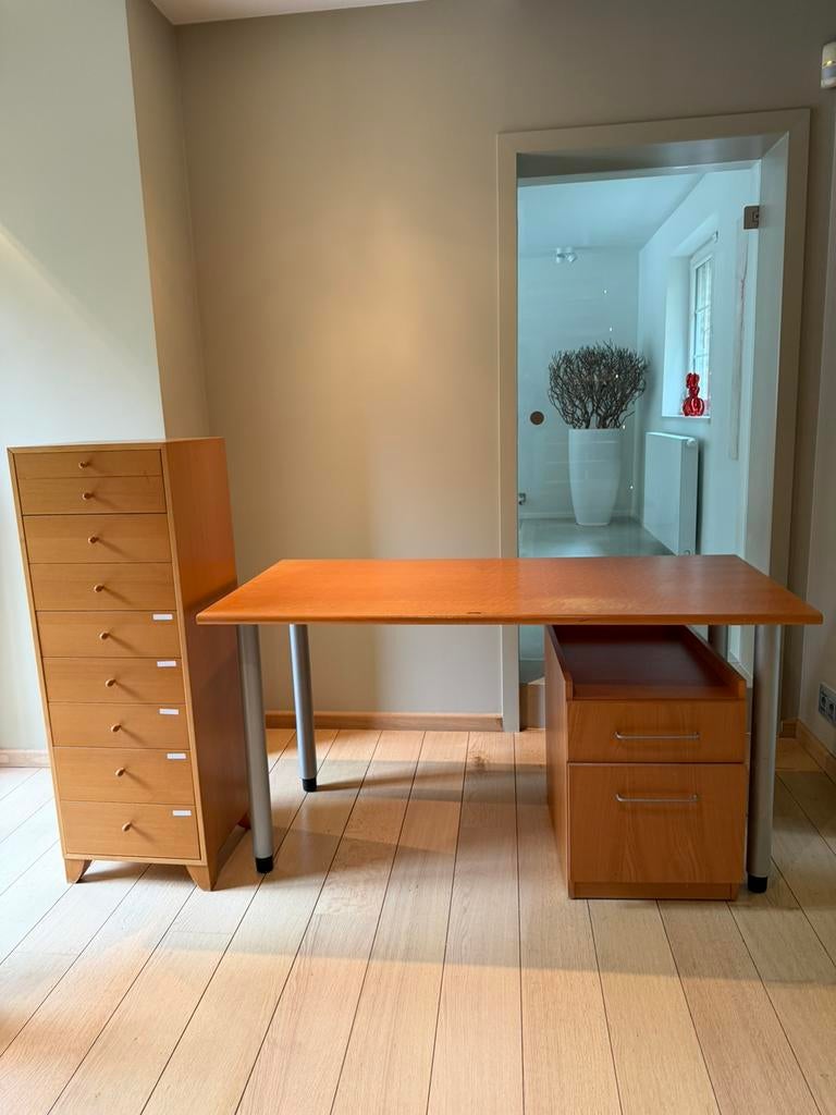 Kantoormeubilair + 2 kasten, Huis en Inrichting, Bureaus, Ophalen, Gebruikt