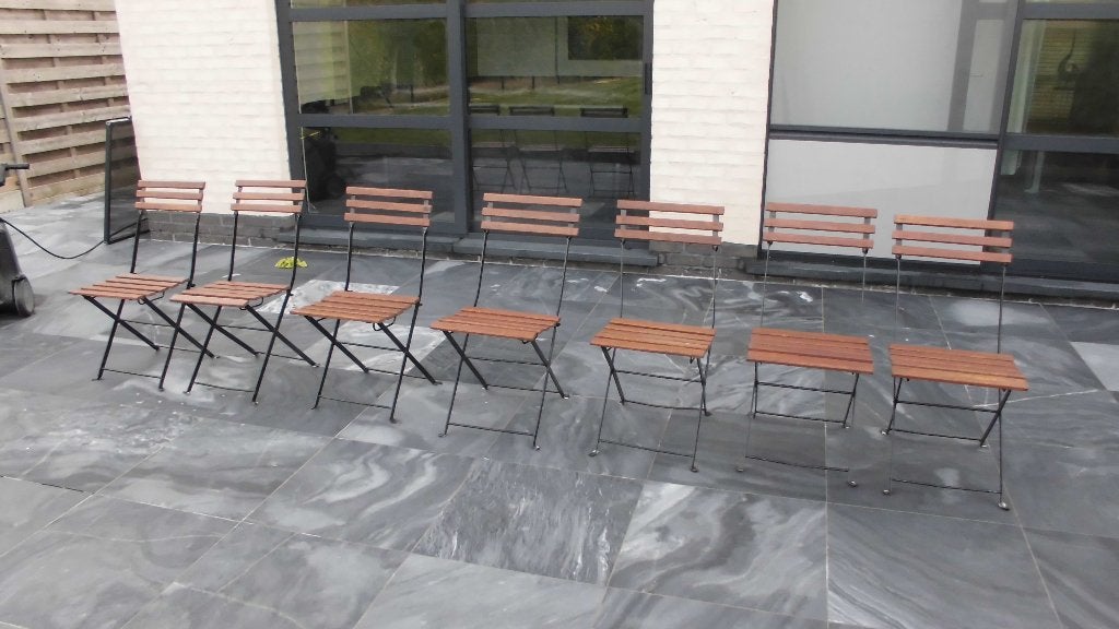 Tuinstoelen, Tuin en Terras, Ophalen, Gebruikt, Hout, Inklapbaar