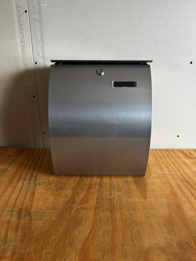Toolland Inox brievenbus, Tuin en Terras, Brievenbussen, Ophalen, Zo goed als nieuw, Inox, Wandbrievenbus