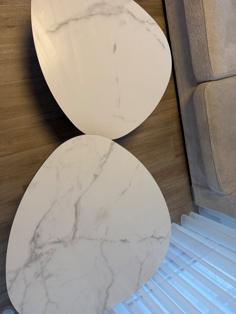 2 salontafel, Ophalen, Marmer, 50 tot 100 cm, 50 tot 100 cm