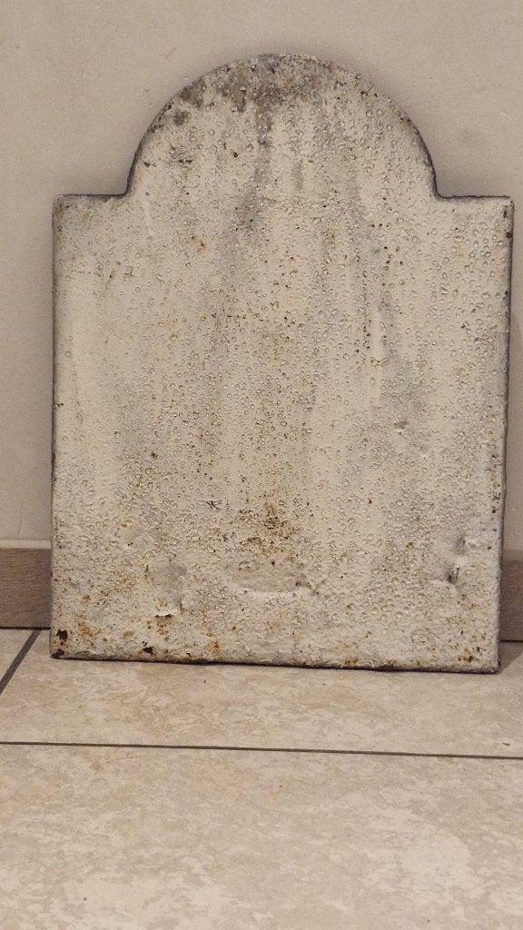 Taque de cheminée en fonte au décor de cerf, Enlèvement ou Envoi, Utilisé, Cheminée sur pied, Autres types