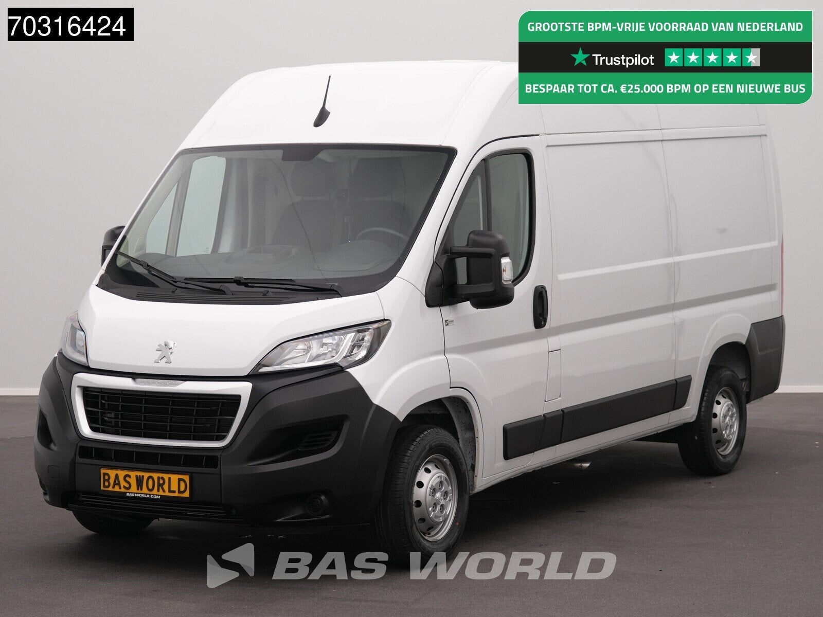 Peugeot Boxer 140PK L2H2 Airco Cruise CarPlay Parkeersensore, Stof, Gebruikt, Euro 6, 4 cilinders