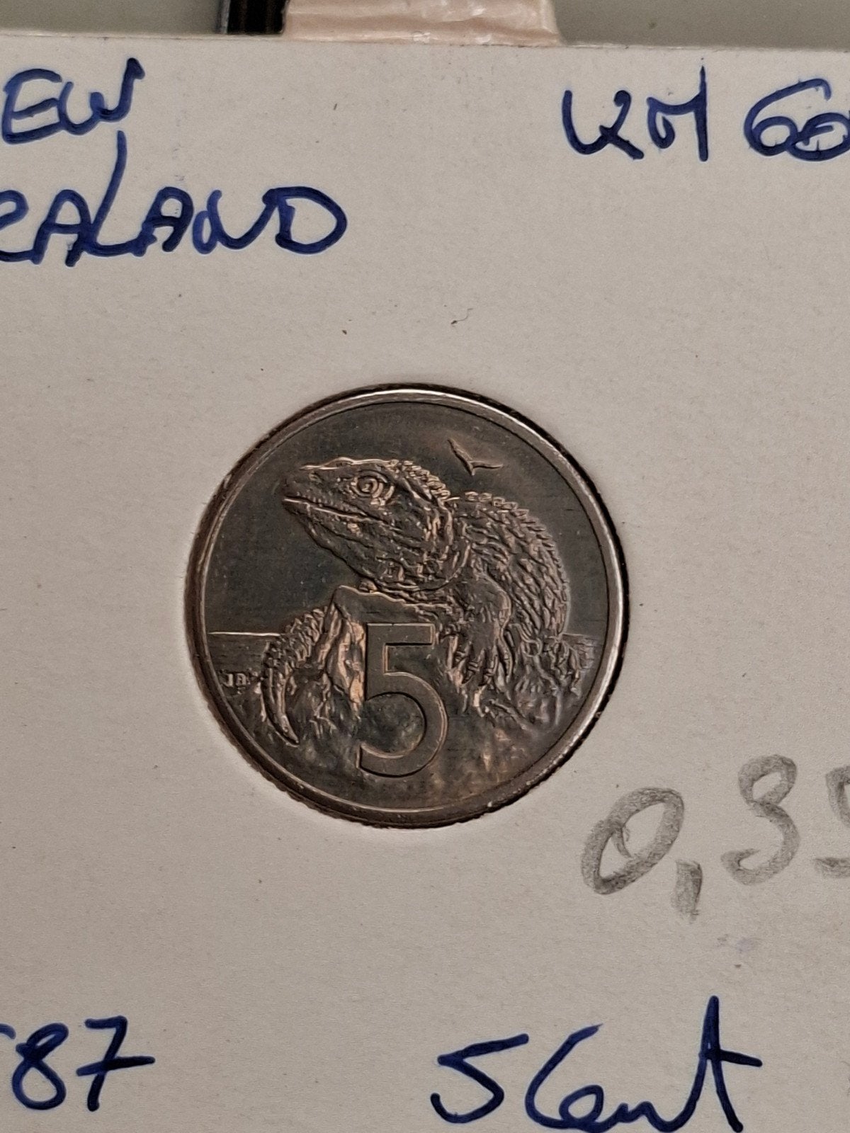 new zealand 5 cent 1987 km60 unc, Timbres & Monnaies, Enlèvement ou Envoi