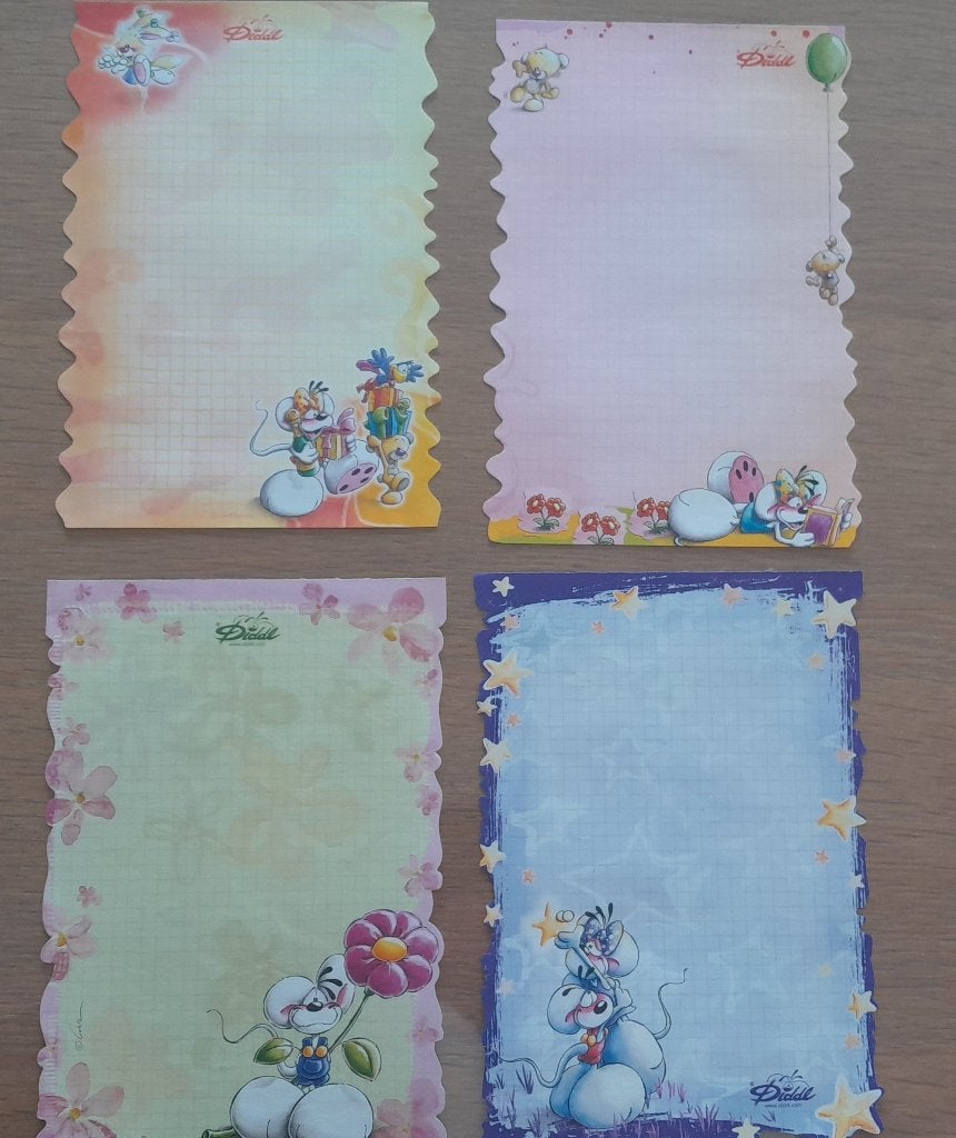 Diddl A5 blaadjes (25 soorten), 0,30 euro per stuk, Enlèvement, Diddl, Utilisé, Papier, Carte ou Papeterie