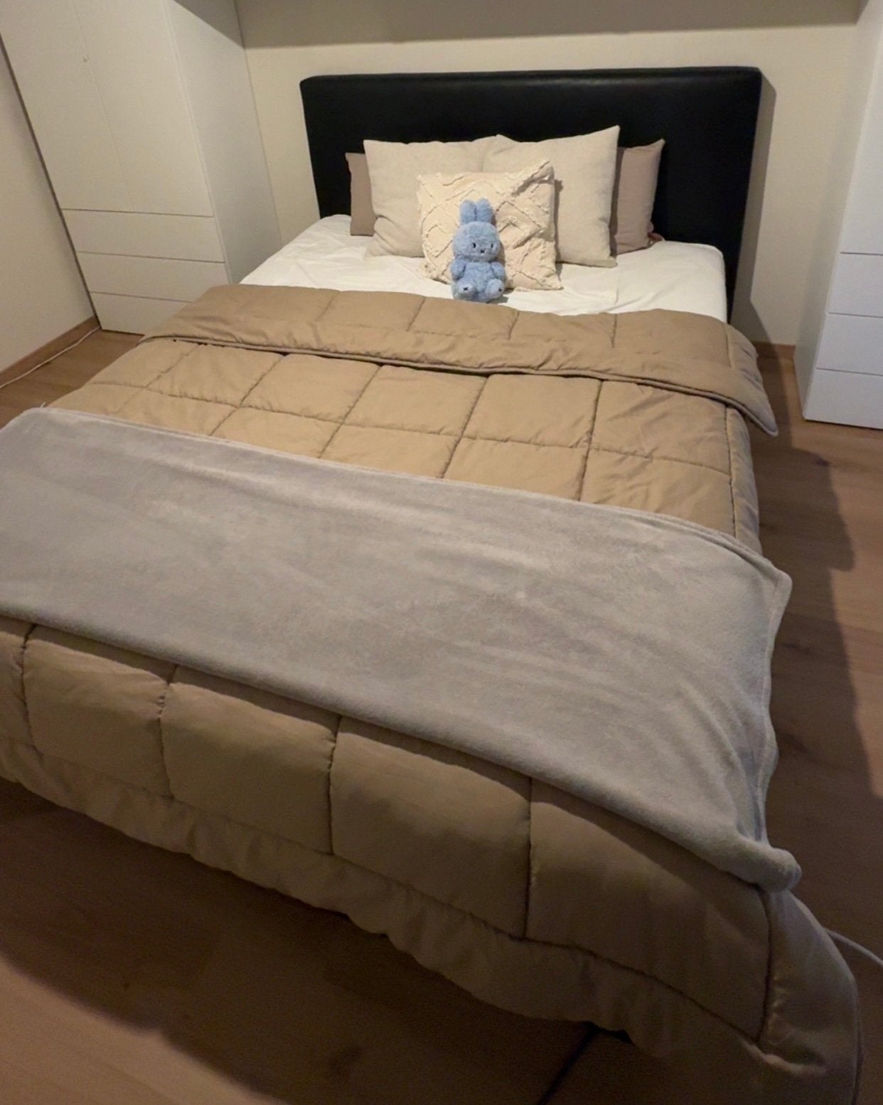 Boxspring bed te koop, Ophalen, Gebruikt, Zwart, Twijfelaar