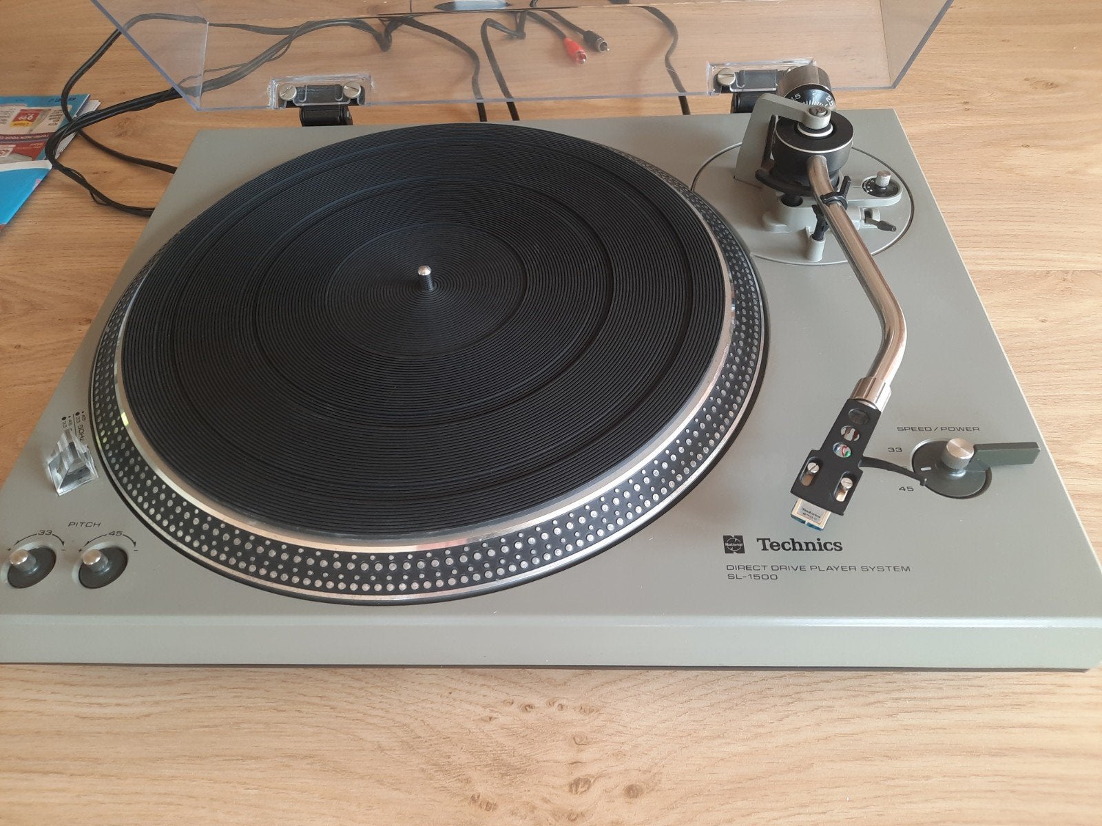 Technics SL-1500 direct drive platenspeler., Ophalen, Gebruikt, Pitch-regelaar, Platenspeler
