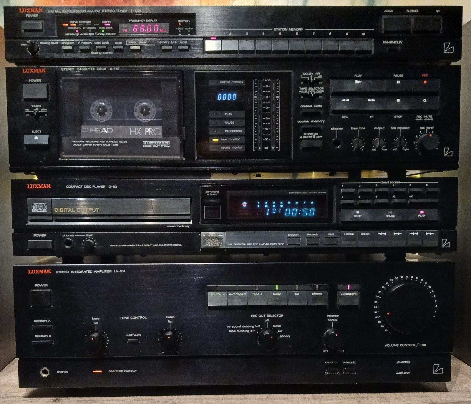 Luxman Hi-Fi Set in Topstaat – K-112, LV-101, D-113, T-102L, Ophalen