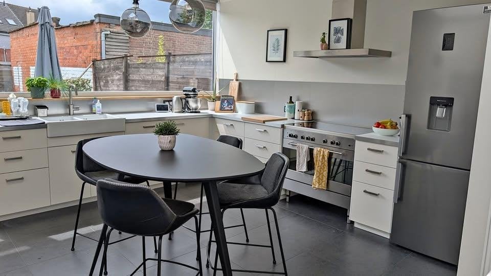 Volledige keuken + kastenwand, Maison & Meubles, Cuisine | Cuisines complètes, Bois, Enlèvement, Utilisé, Autres types