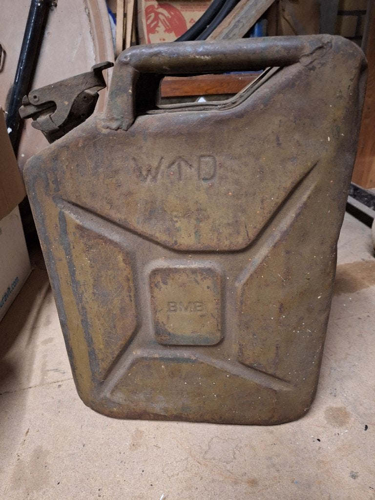 Authentieke metalen jerrycan, Ophalen, Landmacht