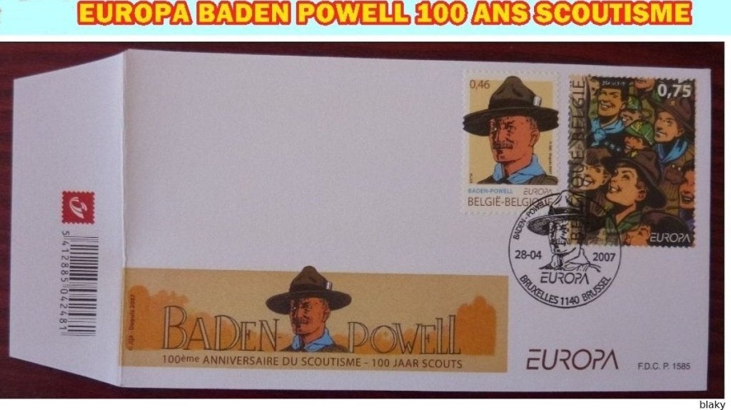 2007 EUROPA BADEN POWELL 100 JAAR SCOUTING, Verzenden, Gestempeld, Frankeerzegel