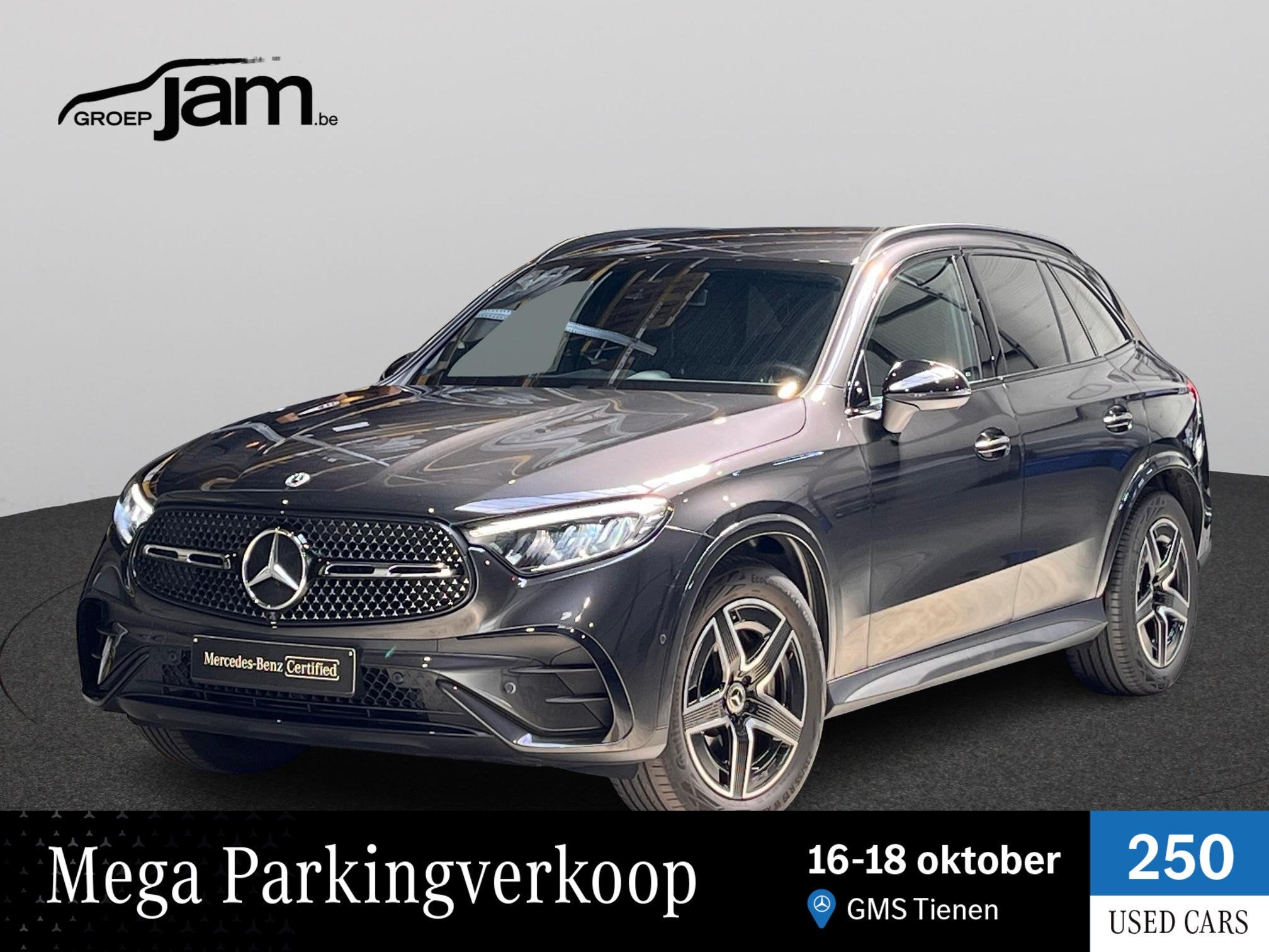 Mercedes-Benz GLC 200 4MATIC AMG Line, Auto's, Automaat, Stof, Gebruikt, Zwart