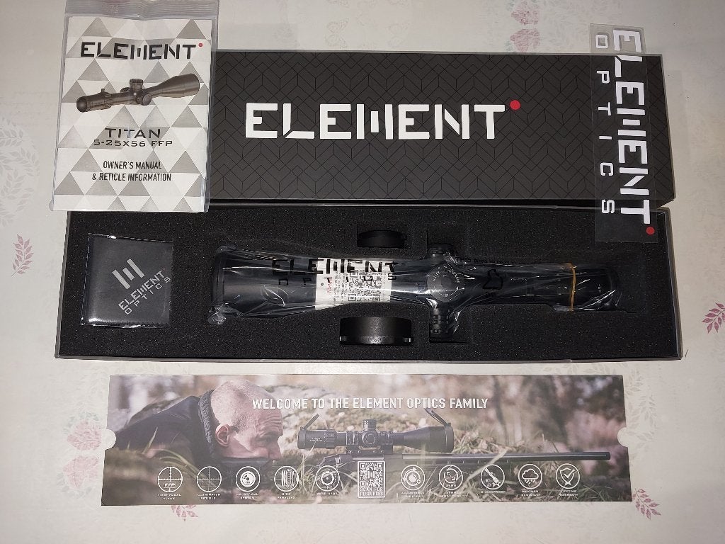 Lunette/Optique Element Titan 5-25x56 FFP APR-2D MRAD, Sport en Fitness, Schietsport-accessoires, Nieuw, Ophalen