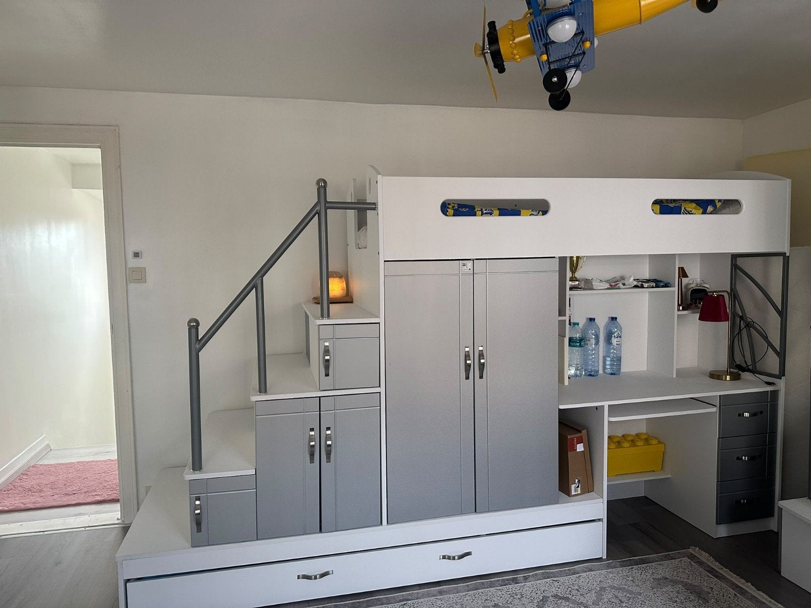 Hoogslaper met bureau splinternieuw, Kinderen en Baby's, Ophalen, Hoogslaper