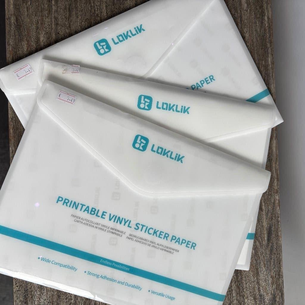 3x LOKLiK Printbaar Vinyl Sticker Papier (60 vel) – Nieuw, Hobby en Vrije tijd, Zelfklevend, Overige thema's, Overige typen, Nieuw