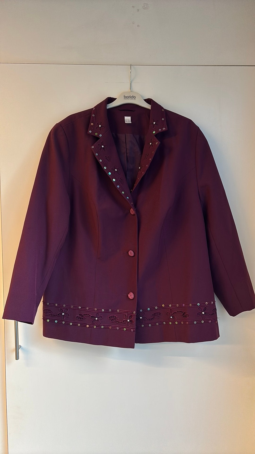 Blazer maat 50, Kleding | Dames, Ophalen of Verzenden, Zo goed als nieuw, Paars