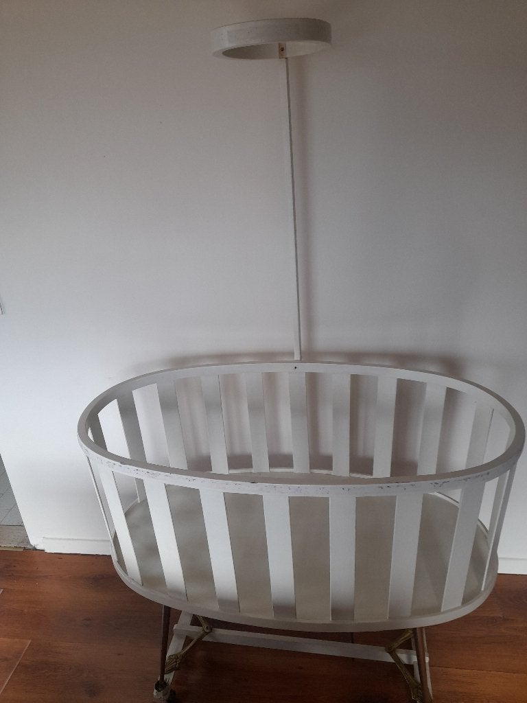 Wieg met hemelstang en ring, Kinderen en Baby's, Ophalen, Gebruikt, Wieg