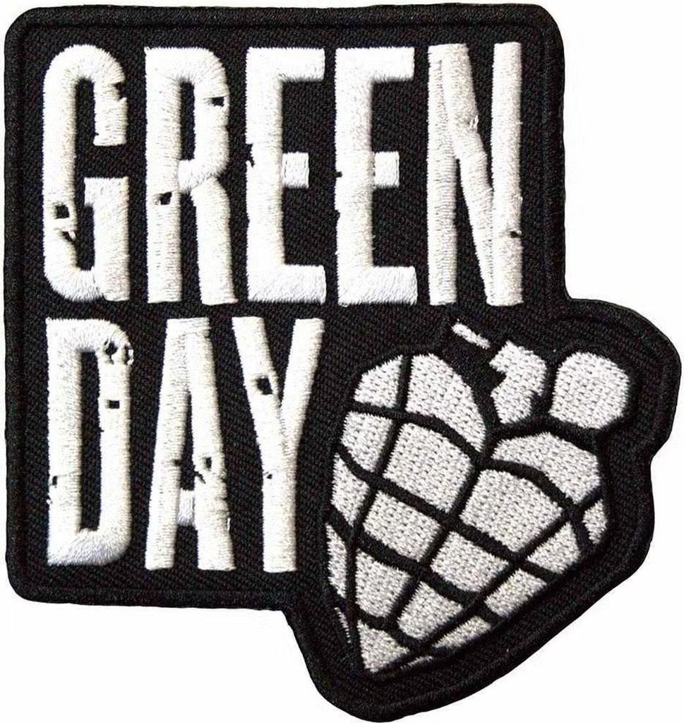 Green Day Stacked Logo &amp; Grenade Patch officiële, Verzamelen, Ophalen of Verzenden, Nieuw